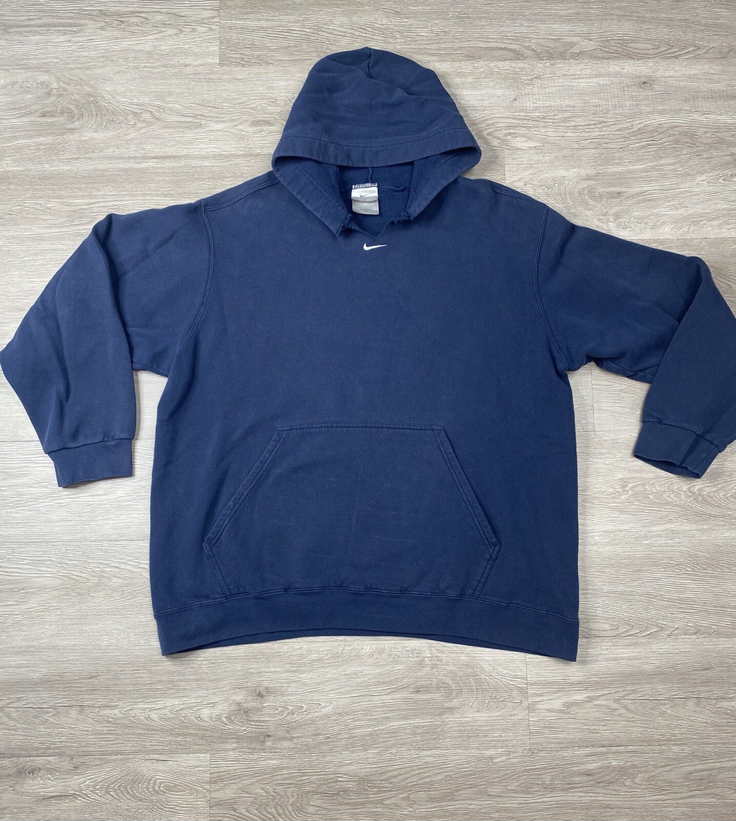 Vintage Nike Center Swoosh Hoodie Navy Blue Travis Scott Size XL Made In  Mexico | eBay