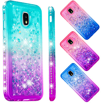 Liquid Glitter Bling Quicksand Stand Phone Case For Samsung Galaxy J3/J4 Plus/J7