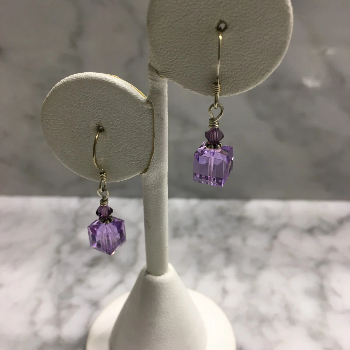Swarovski crystals cube earrings various colors eBay