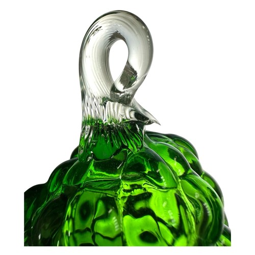 Heavy Green Blown Glass Grape Cluster Christmas Ornament 6.5” Collectible - Picture 5 of 5