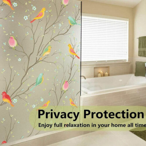 Frosted Self-Adhesive Privacy Window Film Glass Sticky Back Vinyl Static Cover - Picture 1 of 14
