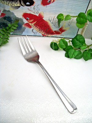 Leonard Silver  OLD ROCKPORT   Stainless Steel  Cold Meat Serving Fork   KOREA