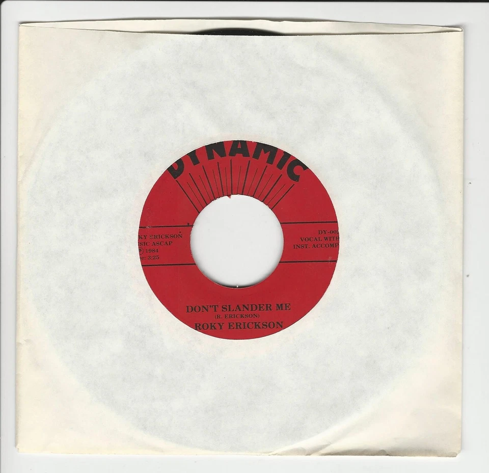 ROKY ERICKSON Don't Slander Me/Starry Eyes ORIG DYNAMIC 13th Floor Elevators NOS - Image 3 of 3