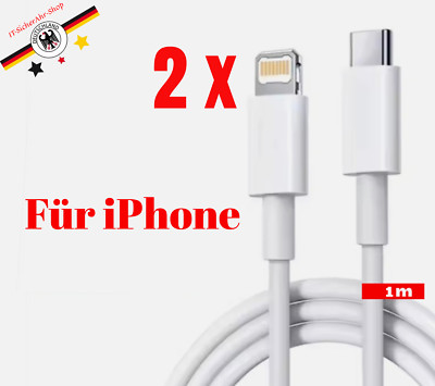 2x 20W Apple Schnell Ladekabel USB C für iPhone 1m 6 7 8 x 11 12 13 14 X Pro Max