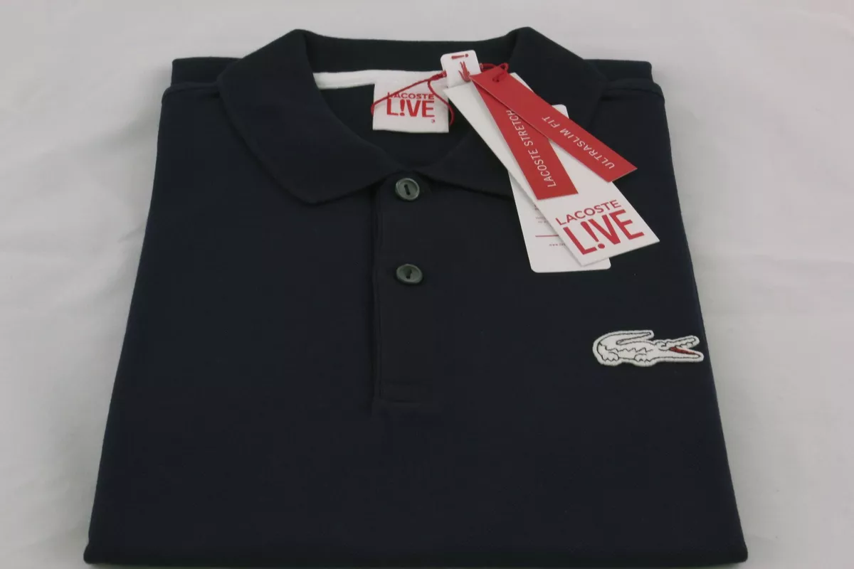 Lacoste Live Men&#039;s Polo Shirt Large Croc Slim-Fit Sizes: | eBay