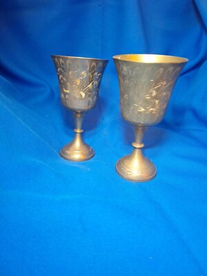 PAIR OF WORLD GIFT ZY INDIA SILVERPLATED BRASS 6