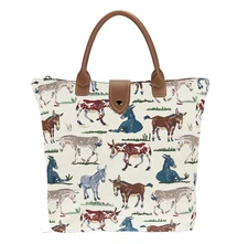Tapestry Folding Reusable Shopping Bag in Donkey Design