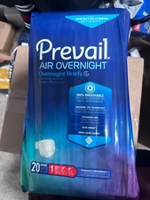 Prevail Incontinence Brief Overnight NGX-012/1 4Packs Per Box 80 Briefs Total 