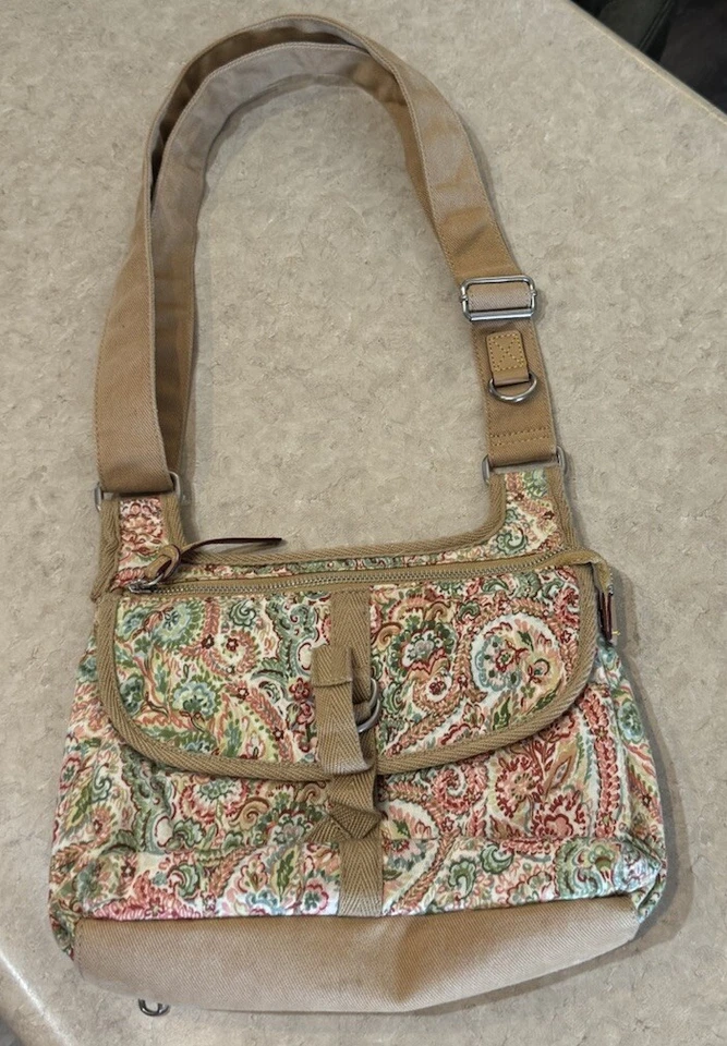 Cartera Bandolera Fossil Auténtica Clásica Floral Pequeña Múltiples Bolsillos Foto 2 de 4