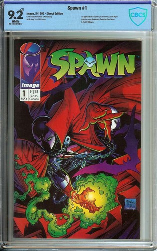 SPAWN #1 CBCS 9.2 WHITE PAGES // IMAGE COMICS 1992