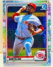 Tony Santillan 2020 MLB Chrome Mojo Refractor Prospect Card #BCP-177 Reds