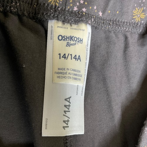 OSHKOSH B'GOSH Leggings Big Girls Size 14 Celestial Sun Moon Stars Gray Cotton - Picture 7 of 9