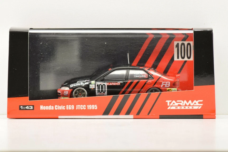 HONDA CIVIC EG9 #100 1995 TSUCHIYA TARMAC WORKS T43-012-95JTCC100 1/43 - Immagine 2 di 4