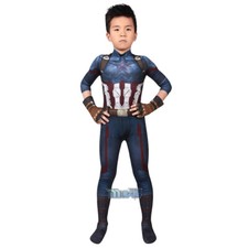 Avengers Captain America Cosplay Costume Costume Outfit Kid Kids Halloween 2