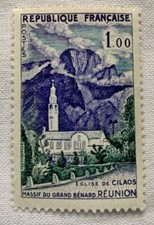 Timbre France église Cilaos Massif grand Bénard Bénare réunion 1241 - 1960 neuf