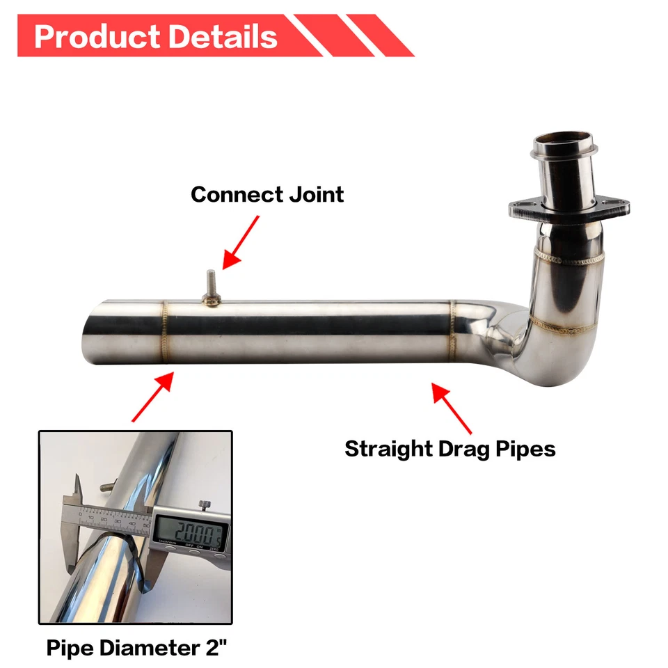 Shortshots Staggered Exhaust Pipe For Kawasaki Vulcan 800 VN800 Classic/Drifter - Imagem 4 de 4