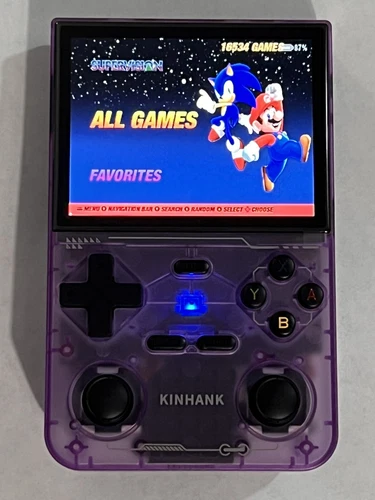 K36 Retro Handheld Video Game Console 16500+ Retro Games Emulator 3.5in - Purple