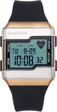 Kangaroos Chronograph Armbanduhr Unisex schwarz kupfer mit Pulssensor (027)