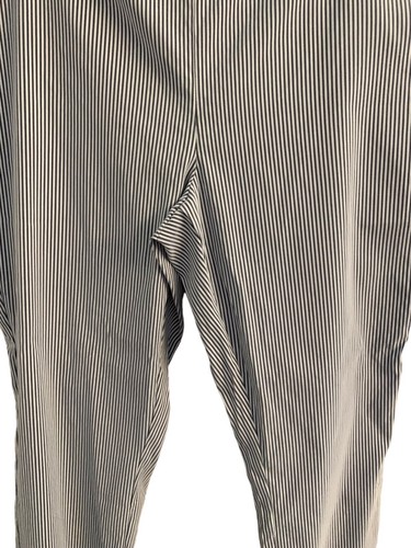 NANETTE Lepore Oh So Pretty Pants Skinny Ankle Striped Blue White Large Beach - Picture 3 of 16