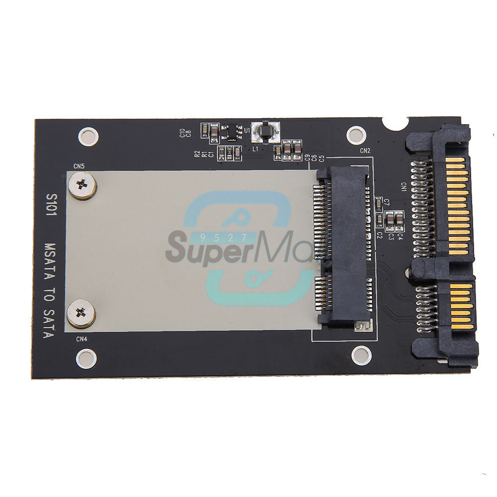 Black Mini pcie PCI-E mSATA SSD to SATA Convertor mSATA-SATA