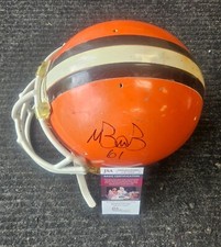 Mike Baab Game Used Signed Helmet JSA