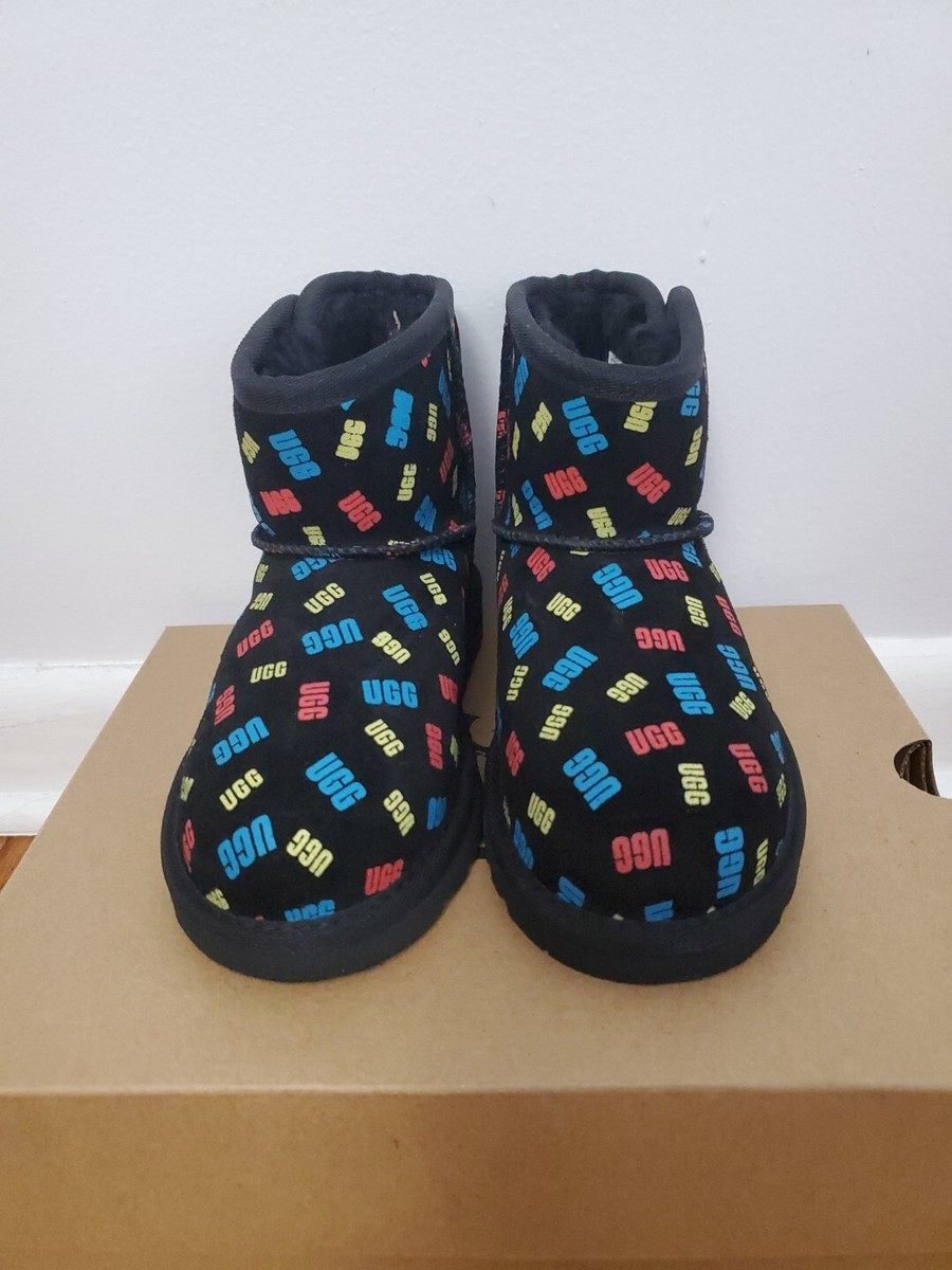 Ugg Jona Confetti Logo Kids Toddlers Boots Black US 12 T