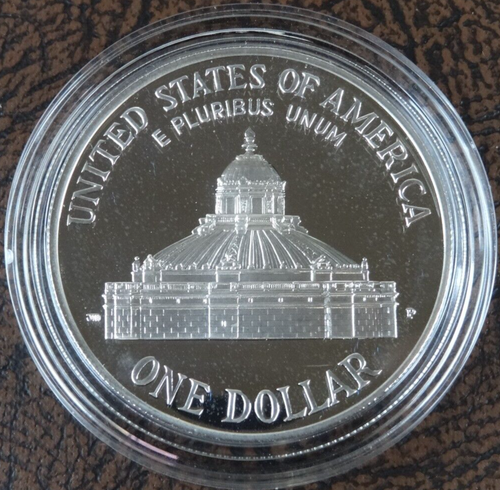 2000-P Library of Congress Commemorative Proof Silver Dollar $1 US Mint Capsule - Picture 2 of 2