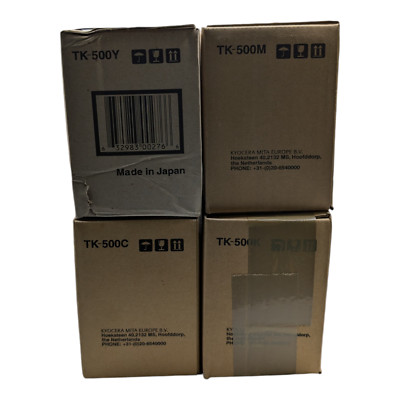 Kyocera TK 500 (Y,M,C,K) Toner Rot Schwarz Gelb Blau Neu