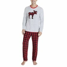 Men's Size XXL Eddie Bauer Christmas Holiday Family Sleep Set Pajamas Moose