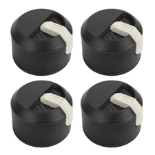LS‘BABQ Gas Griddle Control Knobs Compatible with Blackstone 17" 4 Pack-Black