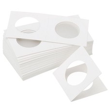 2x2 Coin Flips, 400 Pack 31.5mm Cardboard Coin Holder Paper Coin Holders, White