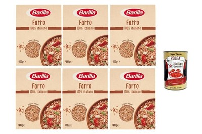 Barilla Farro 100% Italiano 6x400g Kochfertiges Getreide ballaststoffreich+Polpa