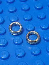 Lego 11010 LOTR Chrome Gold Minifigure, Utensil Ring lot of 2 rings