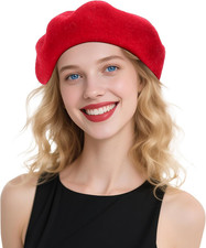 Beret Hats for Women Wool French Style - Spring Hat for Women Girls for Daily