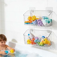 Bath Toy Storage Organizer, Bathtub Toy Storage Holder, Large Capacity Wall M...