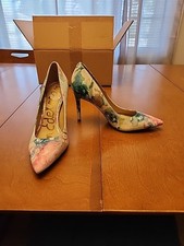 Sam Edelman Women's Pointed Toe Stilletto Pump Heel Multi Color Leather Size 6