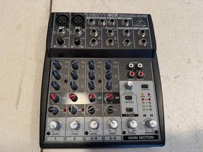 Behringer Xenyx 802 8-Input 2-Bus Mixer No Power Supply (UNTESTED)