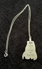 Superman Cape Charm Necklace Take A Leap If Faith Logo Metal Chain 24