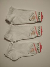 3 pairs White women trainer socks Size 35-39 Polyester Elestane made in T rkiye