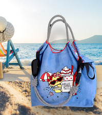 Sanrio Hello Kitty Ball Chain Sunkissed Beach Tote Bag Japanese Eco Shopper Bag