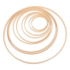 9Pcs Bamboo Hoops Pack Reusable Floral Rings for Centerpieces and Craft Projects