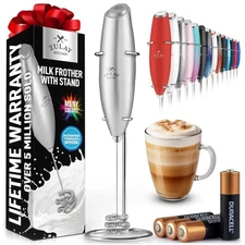 Tornado Whisk Milk Frother with 4 AA Duracell Batteries