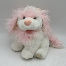 Ganz Bros Heritage Collection Pink White Puppy Dog Plush 11  Stuffed Animal