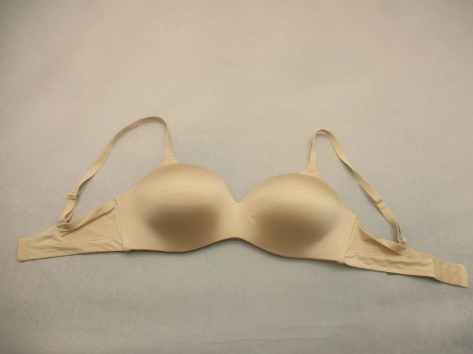 34DD DKNY Mujer Beige Forrado Inalámbrico Cierre Trasero Demi Bra 11B Foto 3 de 4