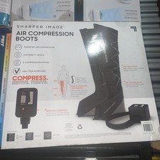 SHARPER IMAGE AIR COMPRESSION BOOTS SMALL/MEDIUM SIZE Inseam 25-31"- blue