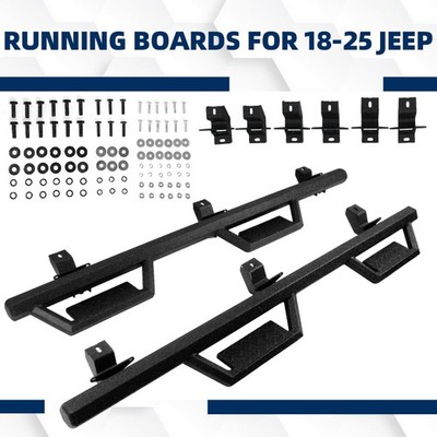 Running Boards For 2018-2026 Jeep Wrangler JL Unlimit 4 Door Drop Down Step Bars