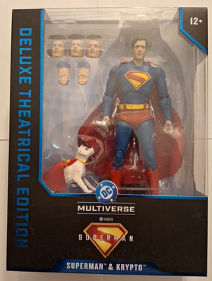 SUPERMAN AND KRYPTO  DELUXE THEATRICAL EDITION McFarlane Superman Multiverse