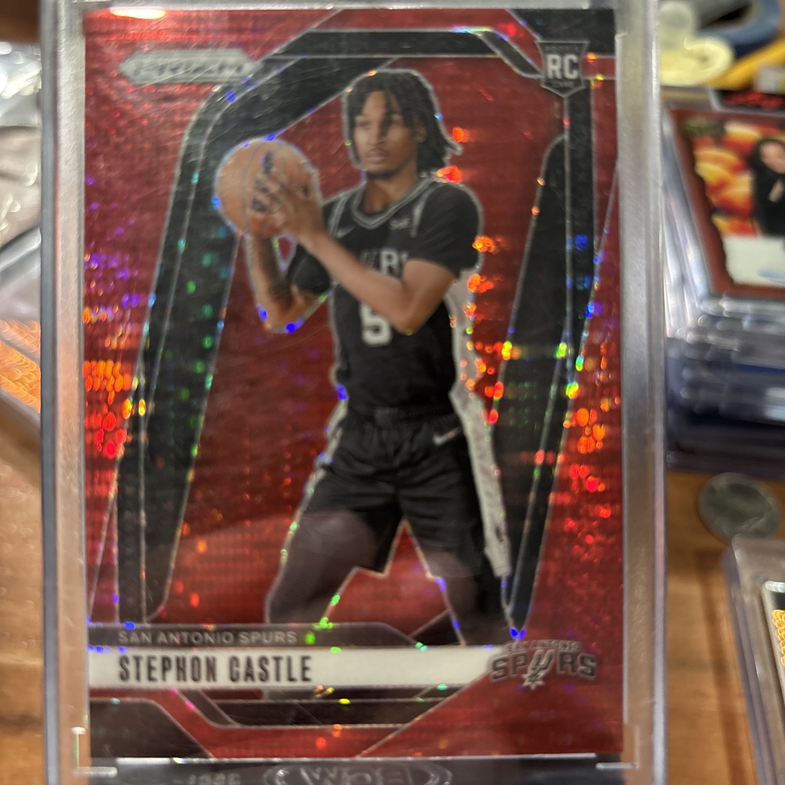 2024-25 Panini Prizm - Stephon Castle #234 Red Pulsar Prizm /75 (RC)