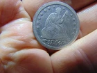 #1)  1854  Seated Liberty Quarter 25c "Arrows"