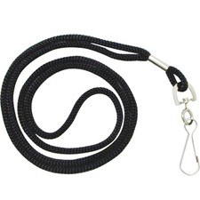 HOSL Black Nylon Lanyards, 100 Pack Bulk Office ID Card 100pack,